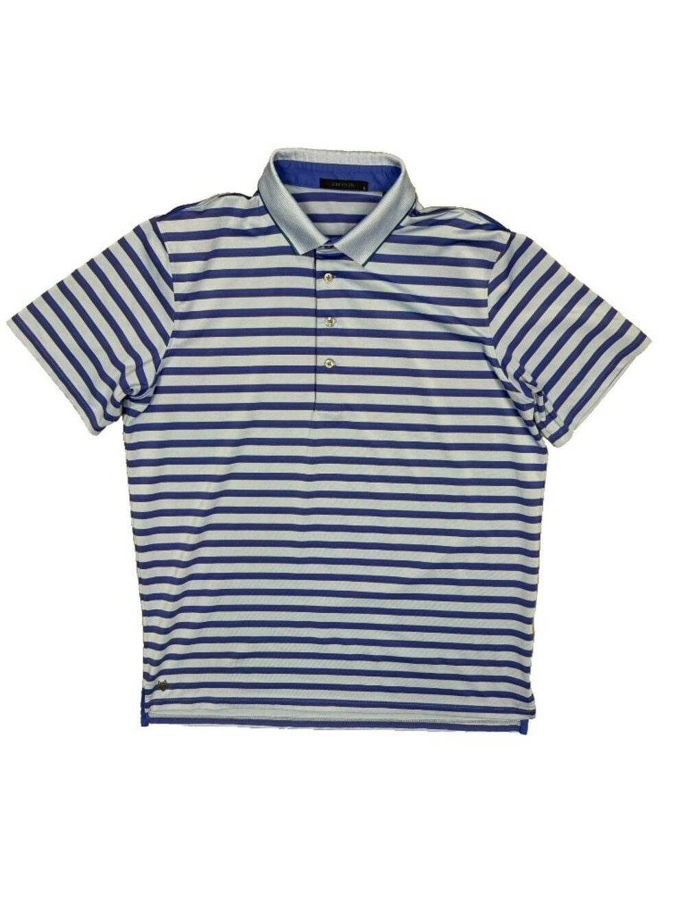 Greyson Golf Shirt Stretch Polo Striped Short Sleeve Peru Large